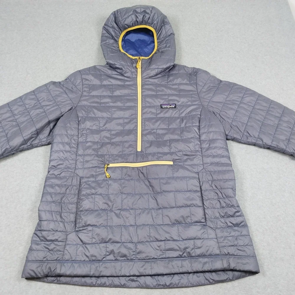 Patagonia Pullover Womens Large Gray Nano Puff Bivy Hoody Quilted 84196 Jacket